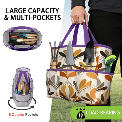 Kate McEnroe New York Mid Century Modern Retro 70s Mod Floral Garden Tool BagGarden Tool BaglsK2OT7mGm