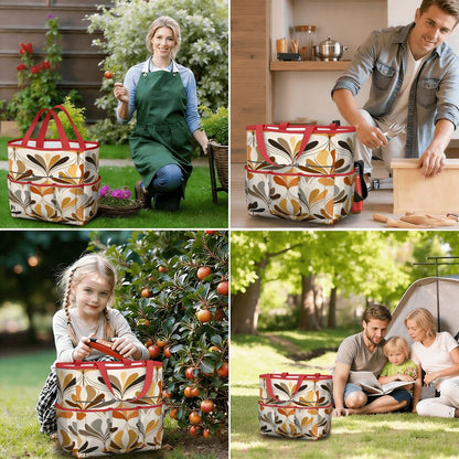 Kate McEnroe New York Mid Century Modern Retro 70s Mod Floral Garden Tool BagGarden Tool BaglsK2OT7mGm