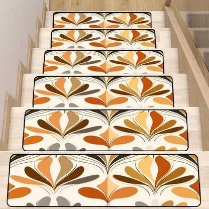 Kate McEnroe New York Mid Century Modern Retro 70s Mod Floral Non Slip Stair TreadsStair TreadsIByOkrLG1U