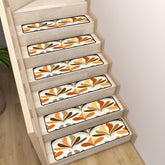Kate McEnroe New York Mid Century Modern Retro 70s Mod Floral Non Slip Stair TreadsStair TreadsIByOkrLG1U