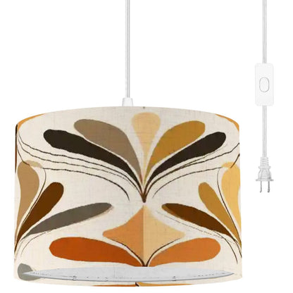 Kate McEnroe New York Mid Century Modern Retro 70s Mod Floral Plug In Swag LampPendant LightsaAWE0IGshs