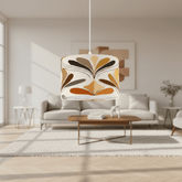 Kate McEnroe New York Mid Century Modern Retro 70s Mod Floral Plug In Swag LampPendant LightsaAWE0IGshs