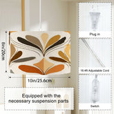 Kate McEnroe New York Mid Century Modern Retro 70s Mod Floral Plug In Swag LampPendant LightsaAWE0IGshs
