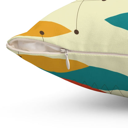 Kate McEnroe New York Mid Century Modern Retro Abstract Ovals 1950s Throw PillowThrow Pillows16486491927715107904