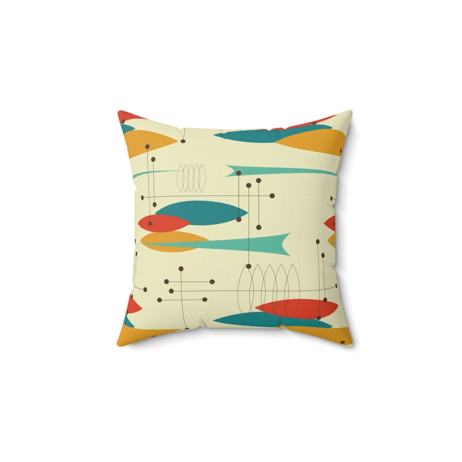 Kate McEnroe New York Mid Century Modern Retro Abstract Ovals 1950s Throw PillowThrow Pillows16486491927715107904