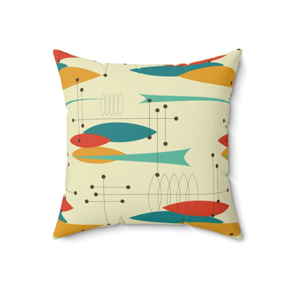 Kate McEnroe New York Mid Century Modern Retro Abstract Ovals 1950s Throw PillowThrow Pillows16486491927715107904