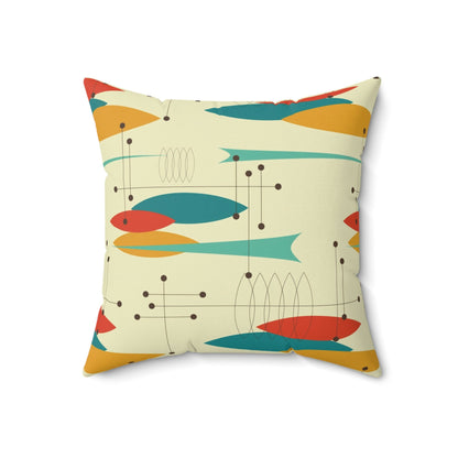 Kate McEnroe New York Mid Century Modern Retro Abstract Ovals 1950s Throw PillowThrow Pillows22768148547638360190