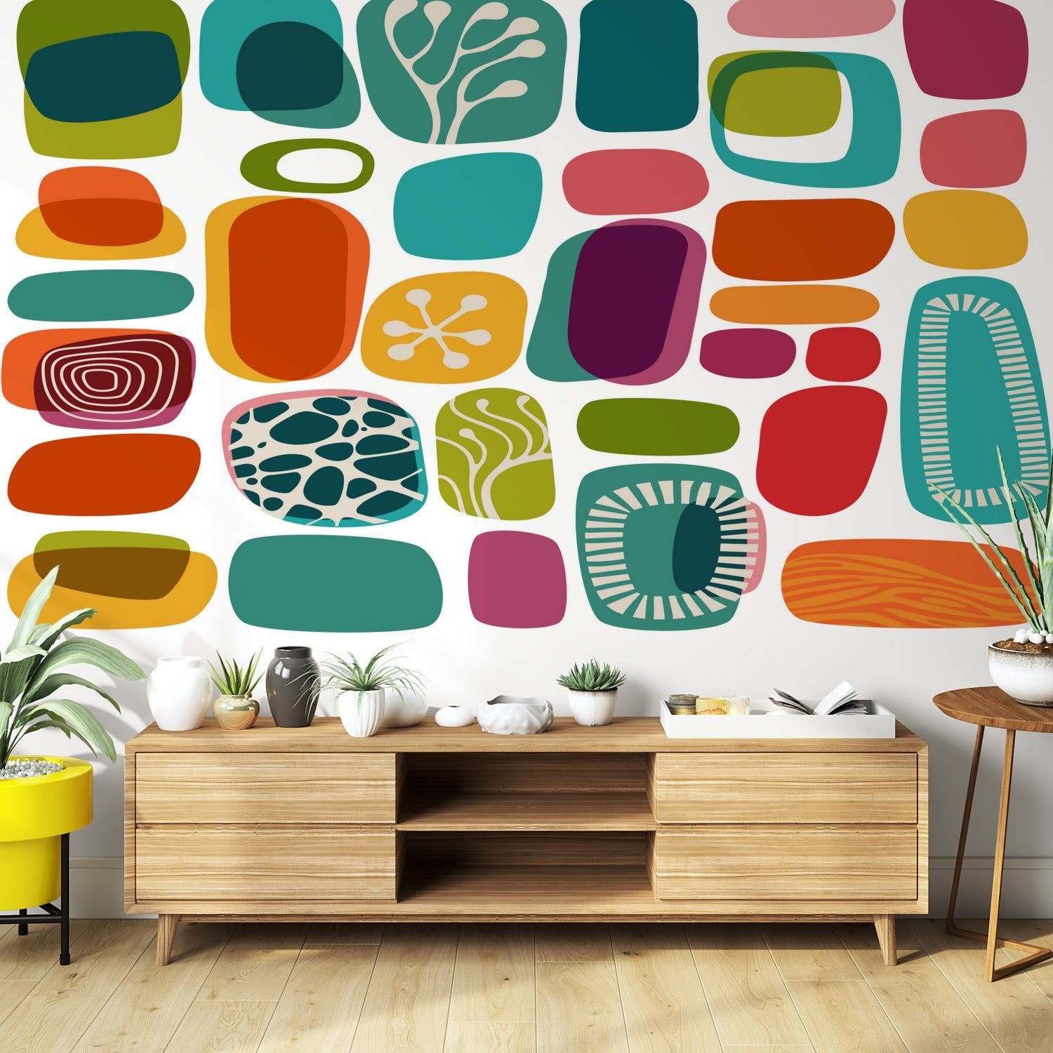 Kate McEnroe New York Mid Century Modern Retro Amoeba Wall Mural KM2942024Wall Mural121143