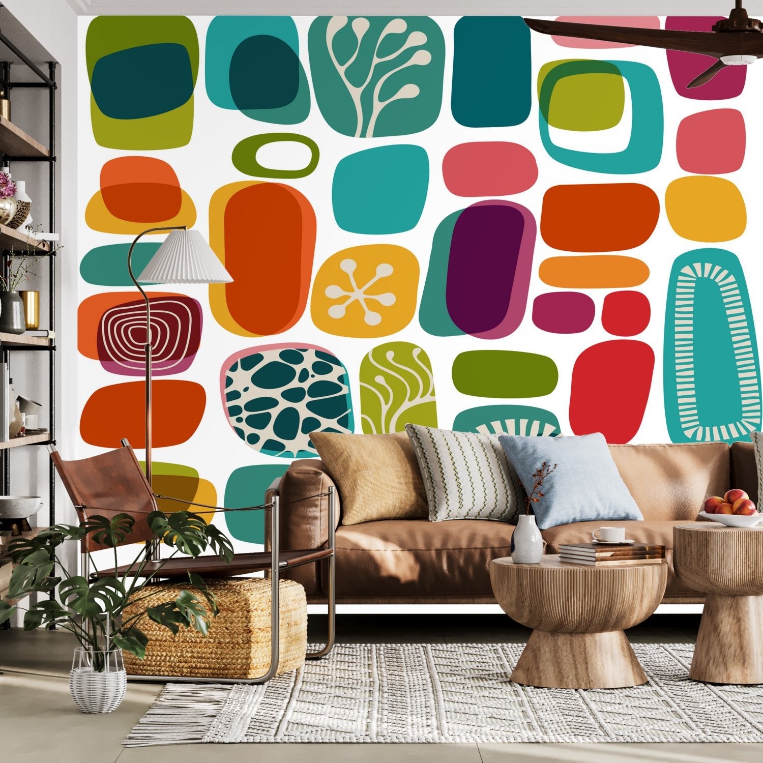 Kate McEnroe New York Mid Century Modern Retro Amoeba Wall Mural KM2942024Wall Mural121144