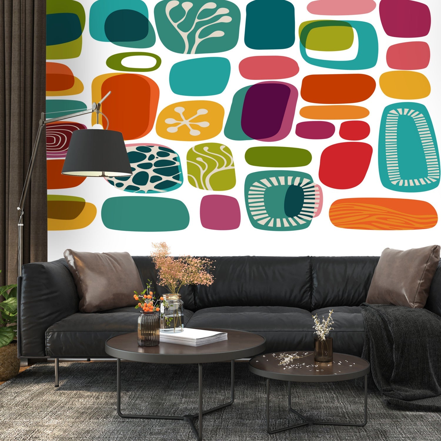 Kate McEnroe New York Mid Century Modern Retro Amoeba Wall Mural KM2942024Wall Mural121146