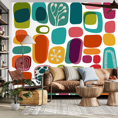 Kate McEnroe New York Mid Century Modern Retro Amoeba Wall Mural KM2942024Wall Mural121147