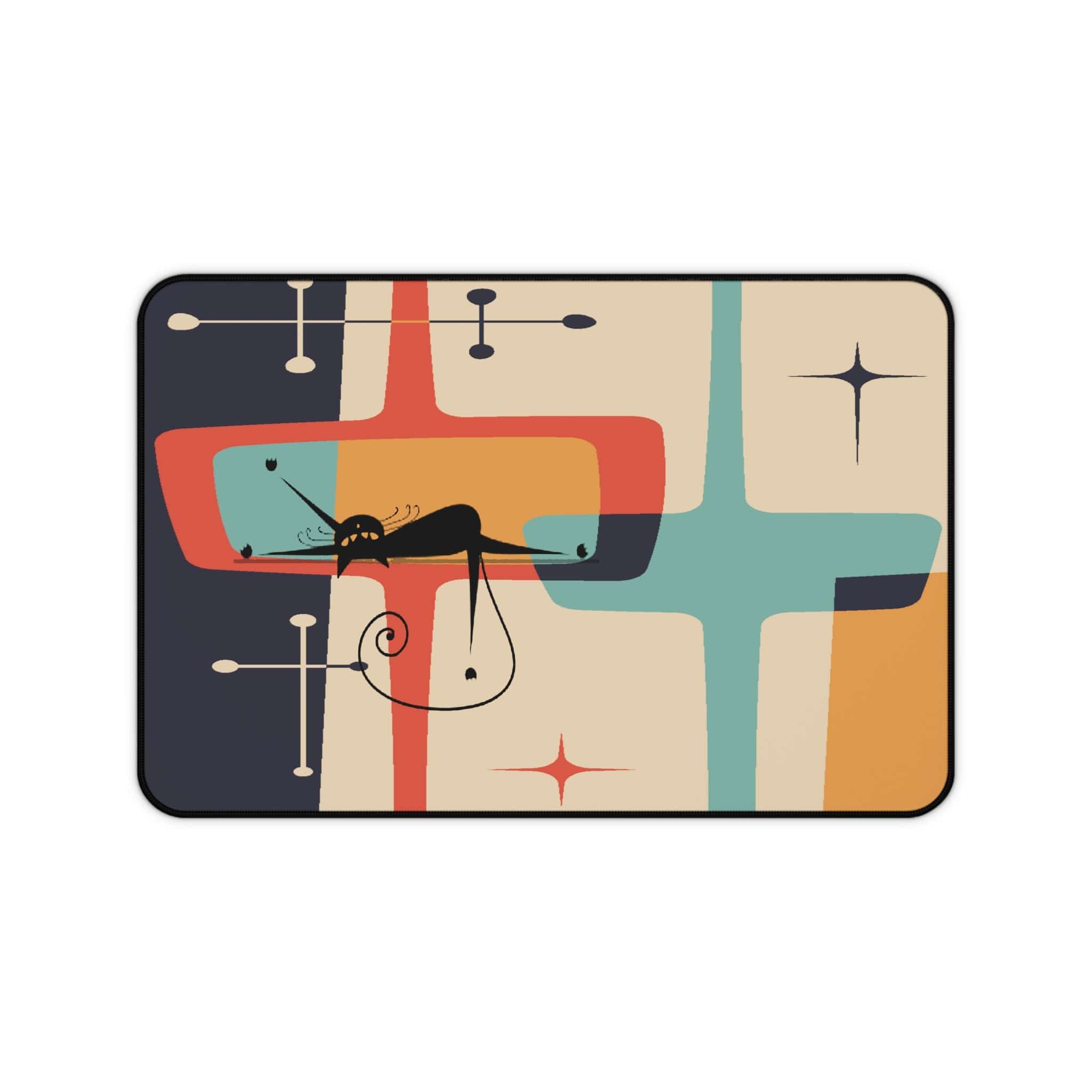 Kate McEnroe New York Mid Century Modern Retro Atomic Cat Desk MatDesk Pads19033085342348066248