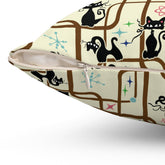 Kate McEnroe New York Mid Century Modern Retro Atomic Cat Kitschy Throw PillowThrow Pillows18911449606344342086