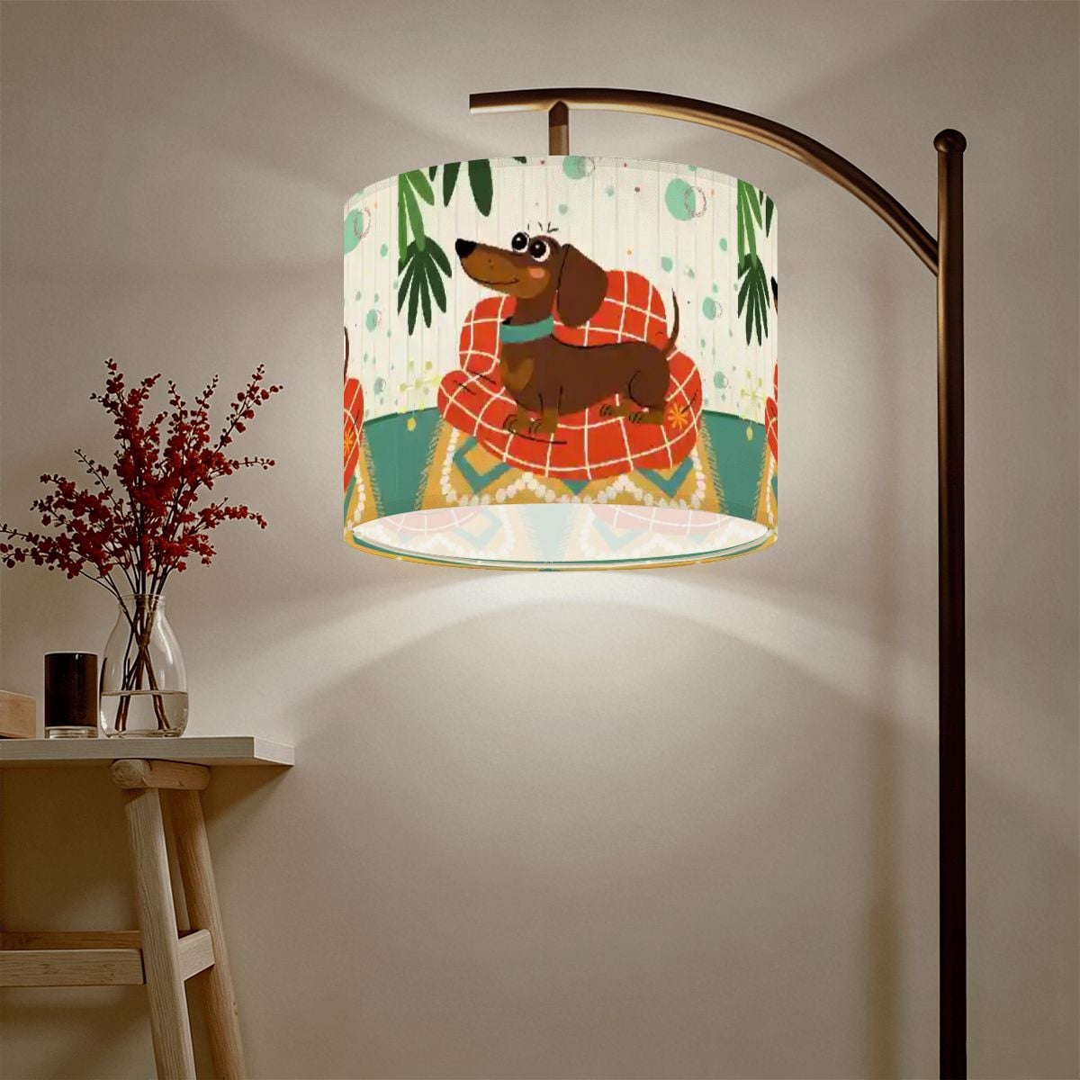 Kate McEnroe New York Mid Century Modern Retro Atomic Doxie Dachshund Dog Lamp ShadeLamp Shadesv3fJq3RjYv