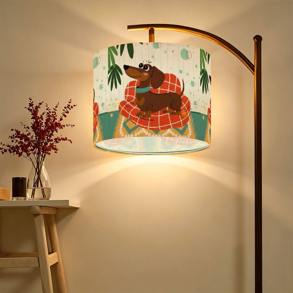 Kate McEnroe New York Mid Century Modern Retro Atomic Doxie Dachshund Dog Lamp ShadeLamp Shadesv3fJq3RjYv