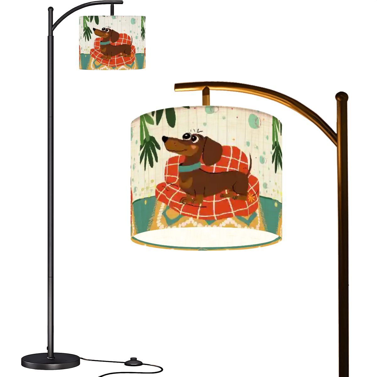 Kate McEnroe New York Mid Century Modern Retro Atomic Doxie Dog Arc Floor LampArc Floor LampsqrfM31AqmH