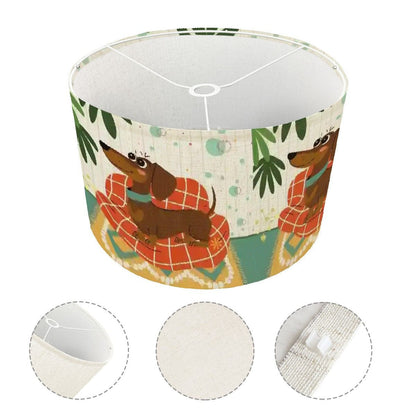 Kate McEnroe New York Mid Century Modern Retro Atomic Doxie Dog Drum Lamp ShadeLamp ShadesBVzQWJhDfP