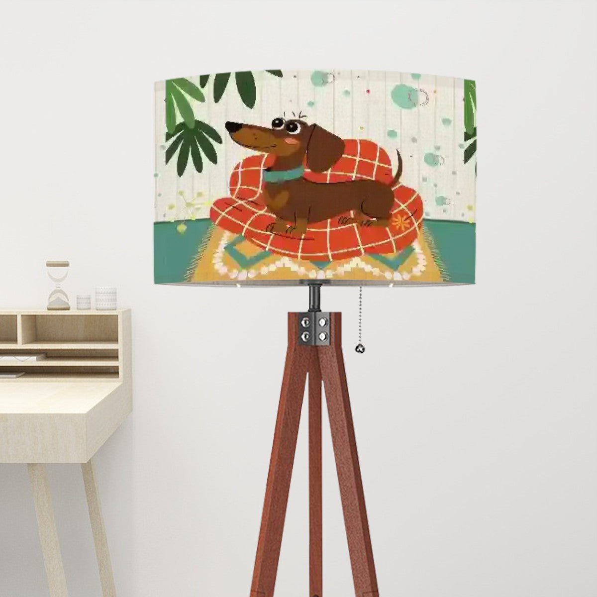 Kate McEnroe New York Mid Century Modern Retro Atomic Doxie Dog Drum Lamp ShadeLamp ShadesBVzQWJhDfP