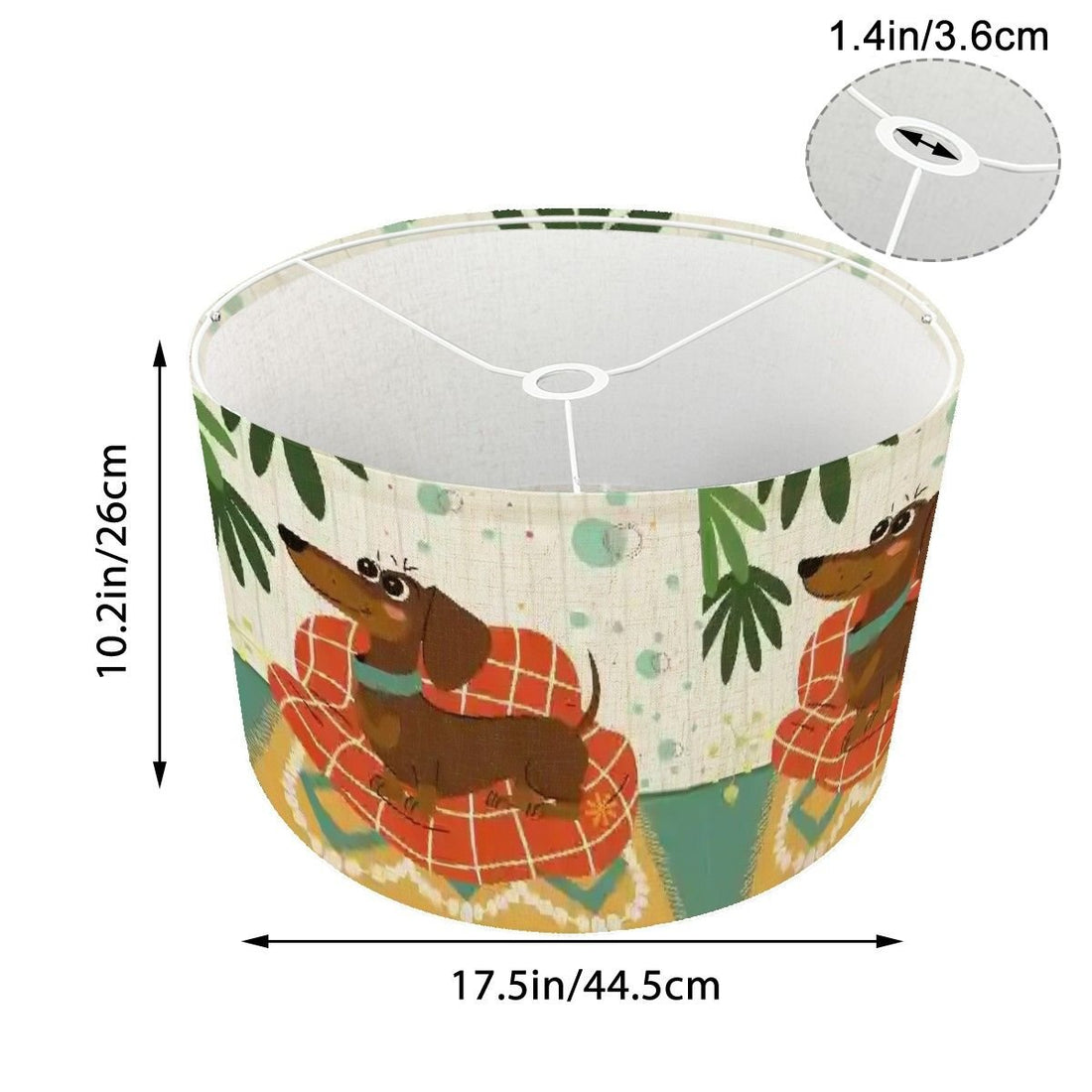 Kate McEnroe New York Mid Century Modern Retro Atomic Doxie Dog Drum Lamp ShadeLamp ShadesBVzQWJhDfP
