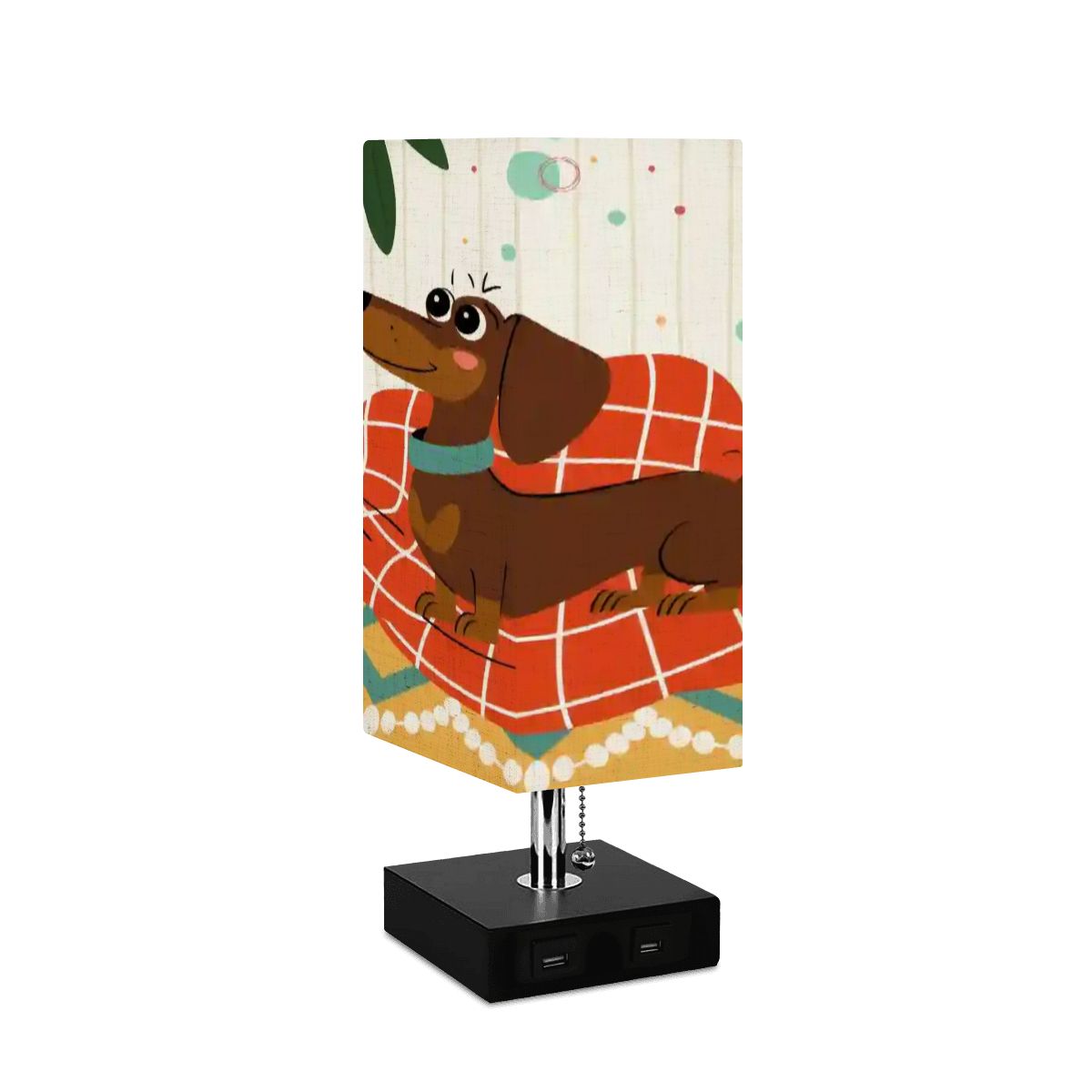 Kate McEnroe New York Mid Century Modern Retro Atomic Doxie Dog USB Charging Table LampTable Lampsxf0zyt0Opz