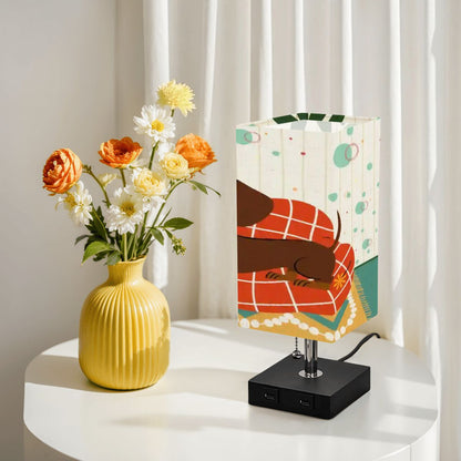 Kate McEnroe New York Mid Century Modern Retro Atomic Doxie Dog USB Charging Table LampTable Lampsxf0zyt0Opz