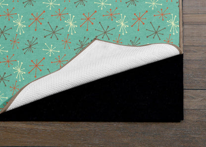 Kate McEnroe New York Mid Century Modern Retro Atomic Starburst Indoor Area RugRugs