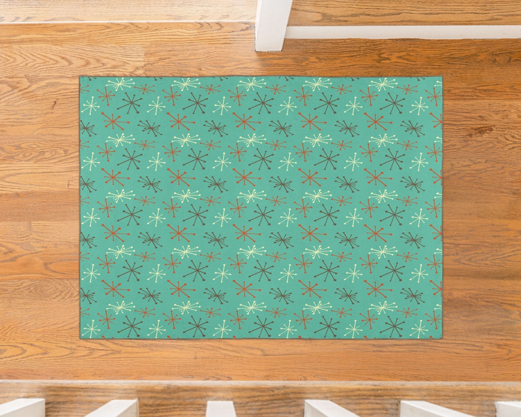 Kate McEnroe New York Mid Century Modern Retro Atomic Starburst Indoor Area RugRugs