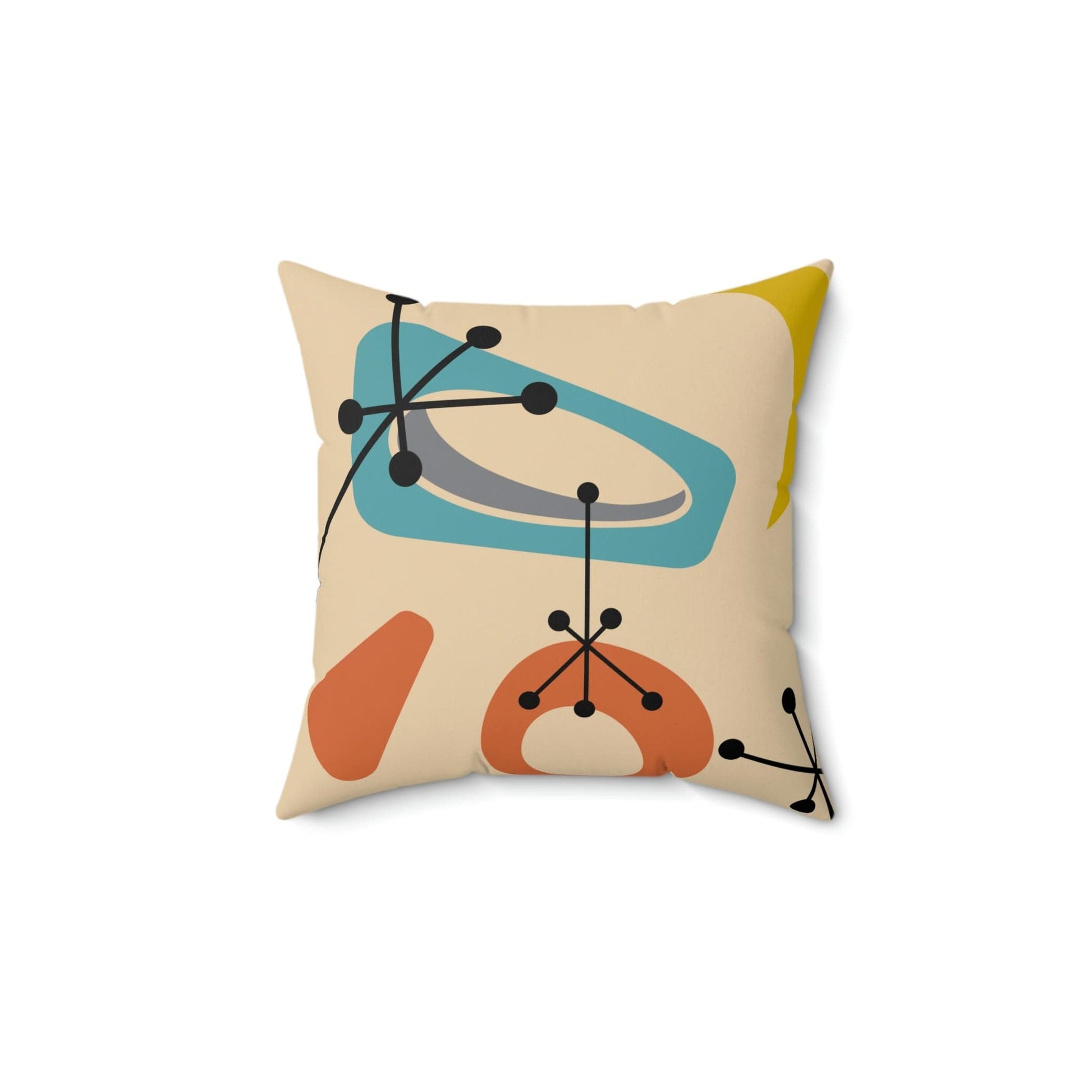 Kate McEnroe New York Mid Century Modern Retro Atomic Starburst Pillow Throw Pillows 14" × 14" 12856040565554362920