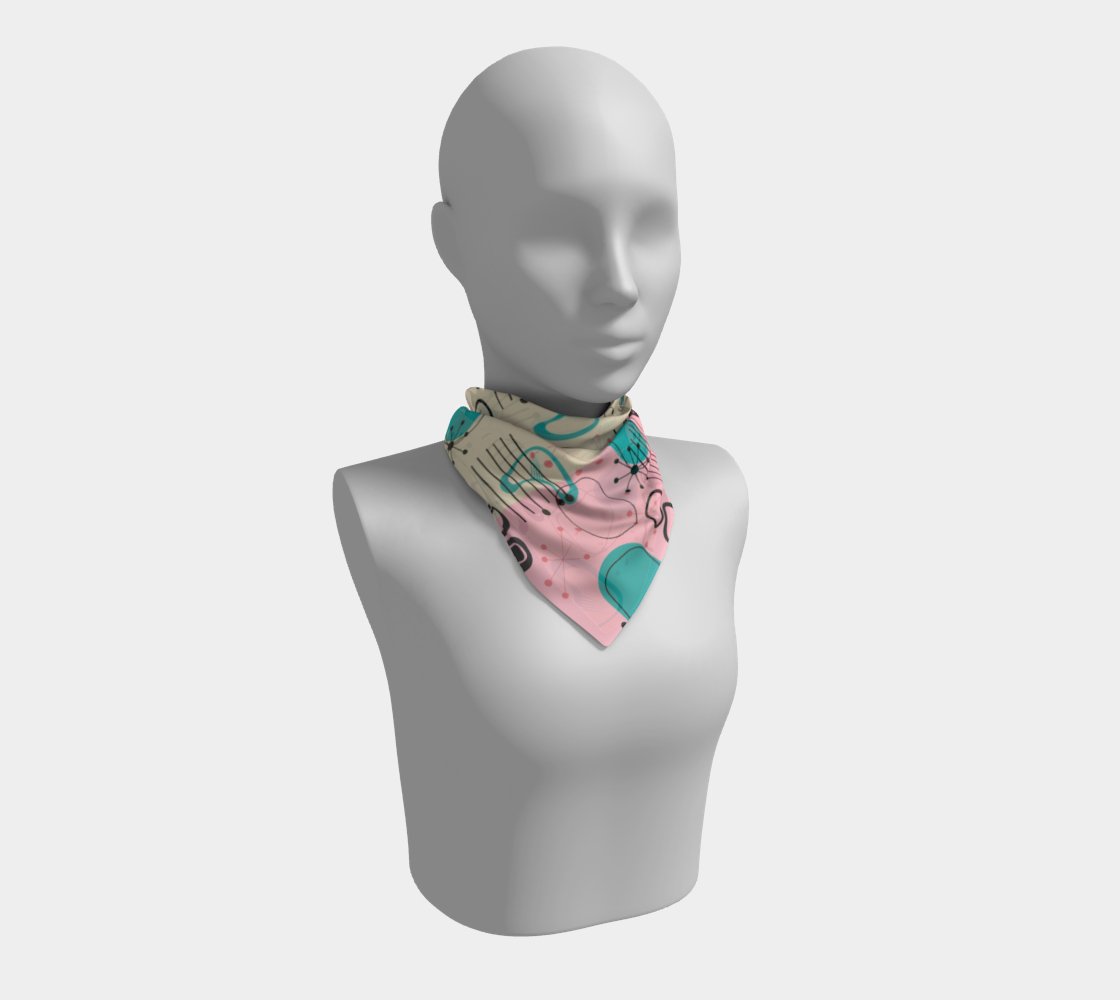 Kate McEnroe New York Mid Century Modern Retro Atomic Starburst Silk Habotai Square ScarfScarves6680968|silk - habotai|16x16