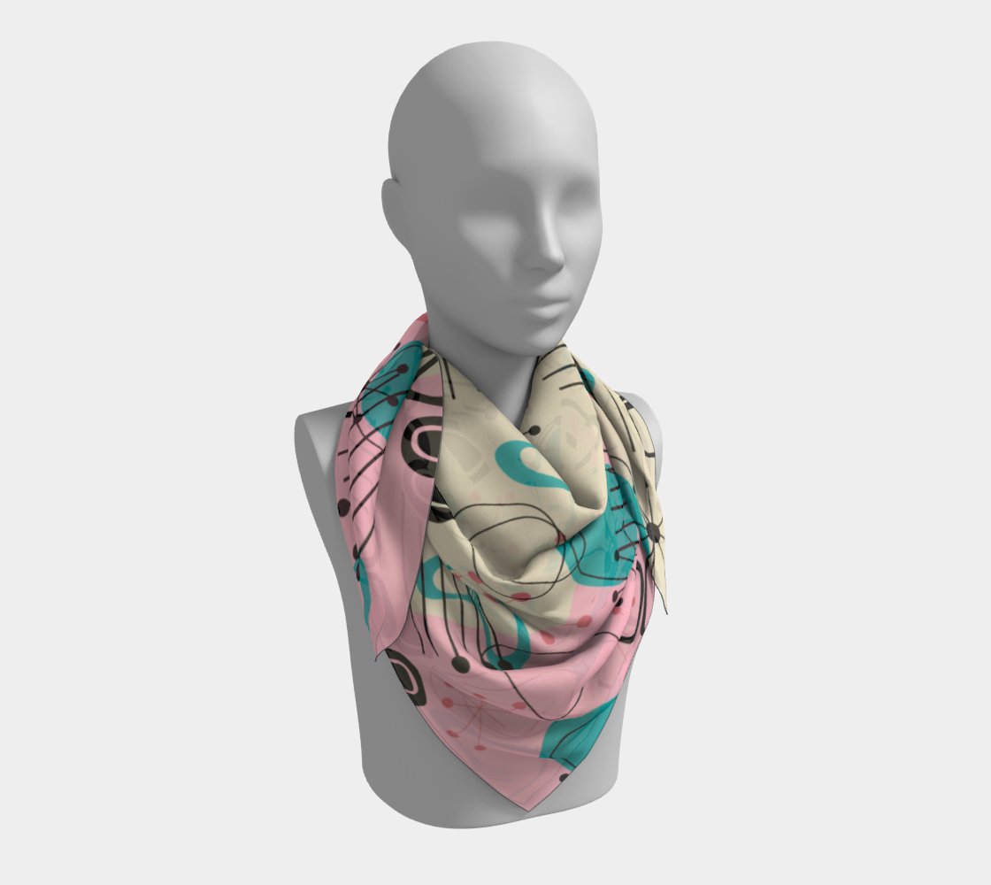 Kate McEnroe New York Mid Century Modern Retro Atomic Starburst Silk Habotai Square ScarfScarves6680968|silk - habotai|16x16