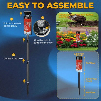 Kate McEnroe New York Mid Century Modern Retro Christmas Vintage 50s Solar Pathway LightsSolar Garden Stake LightsnpMlMnSMgC