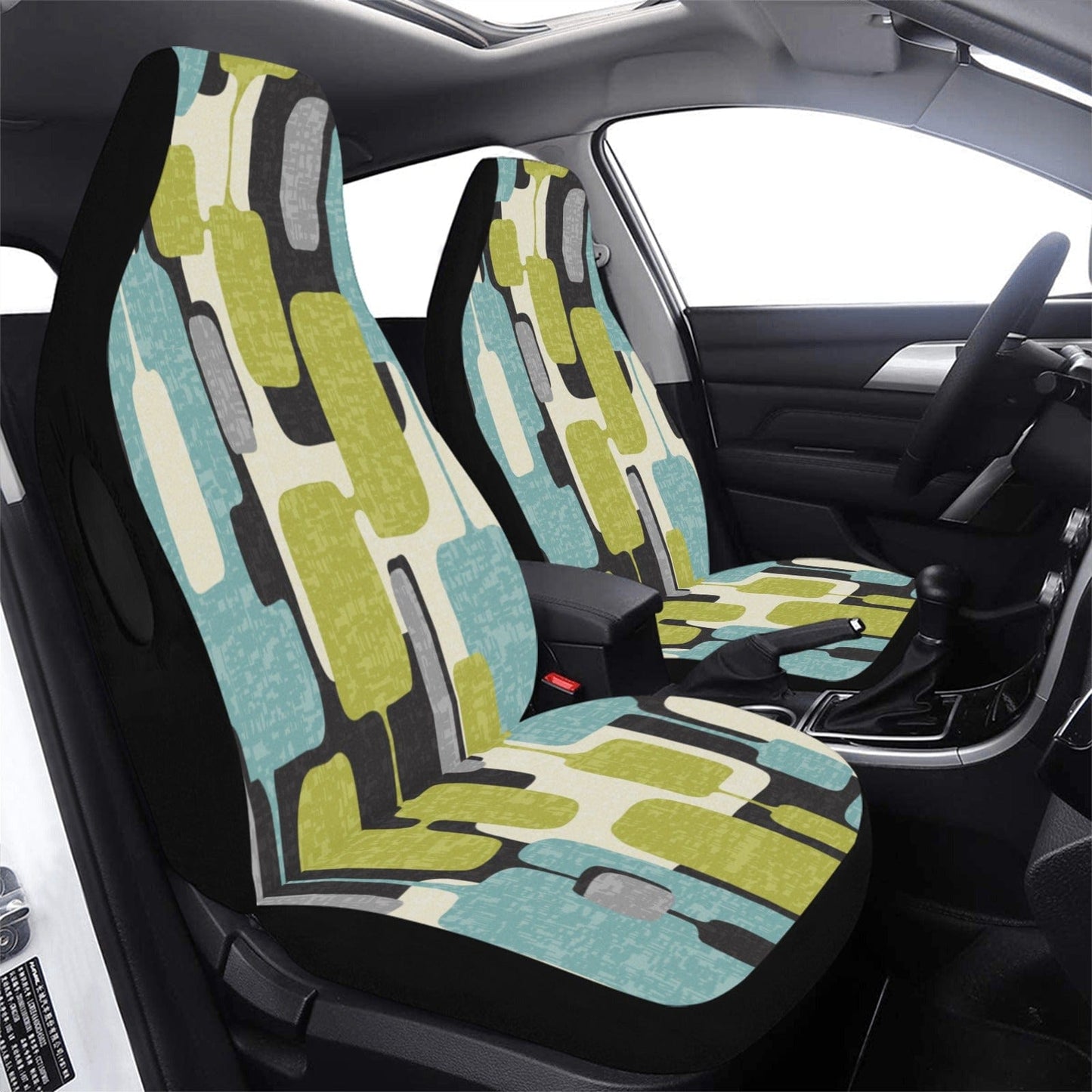 Kate McEnroe New York Mid Century Modern Retro Geometric Abstract Car Seat Covers Car Accessories One Size D2792848