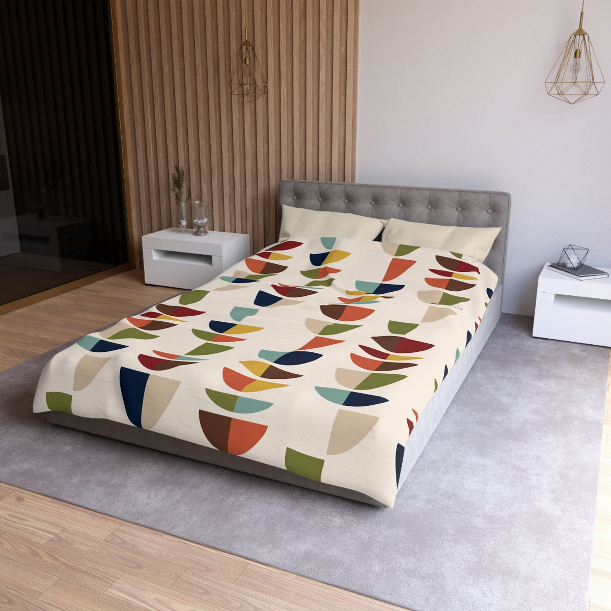 Kate McEnroe New York Mid Century Modern Retro Geometric Abstract MCM Duvet CoverHome Decor23991360468462048411