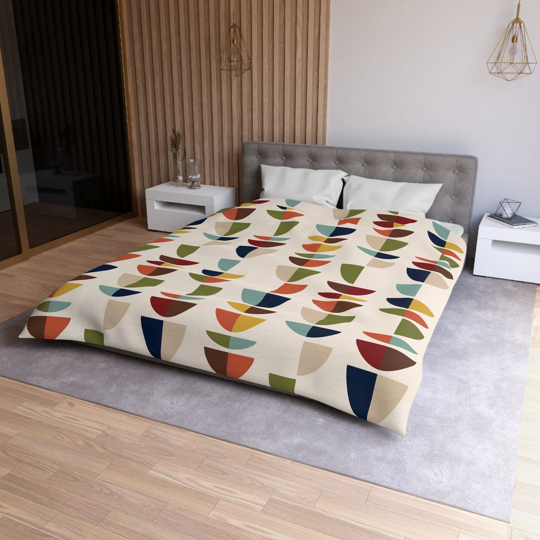 Kate McEnroe New York Mid Century Modern Retro Geometric Abstract MCM Duvet CoverHome Decor42299201941197899530