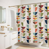 Kate McEnroe New York Mid Century Modern Retro Geometric Abstract MCM Shower CurtainShower Curtains30210610259491941243
