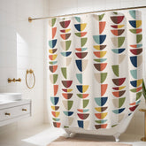 Kate McEnroe New York Mid Century Modern Retro Geometric Abstract MCM Shower CurtainShower Curtains30210610259491941243