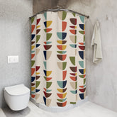 Kate McEnroe New York Mid Century Modern Retro Geometric Abstract MCM Shower CurtainShower Curtains30210610259491941243