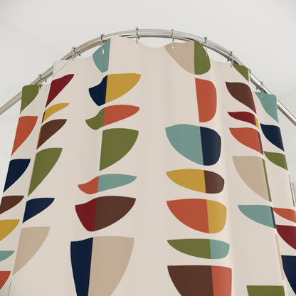 Kate McEnroe New York Mid Century Modern Retro Geometric Abstract MCM Shower CurtainShower Curtains30210610259491941243