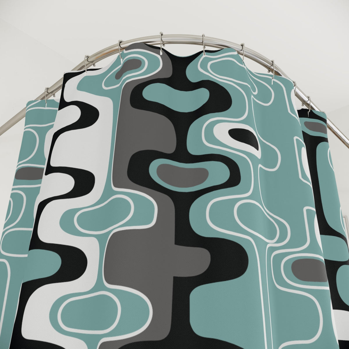 Kate McEnroe New York Mid Century Modern Retro Geometric Abstract Shower CurtainShower Curtains15348052920172442154