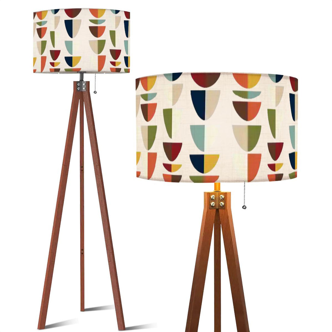 Kate McEnroe New York Mid Century Modern Retro Geometric Abstract Tripod Floor LampTripod Floor Lamps1NFAlSnvdi