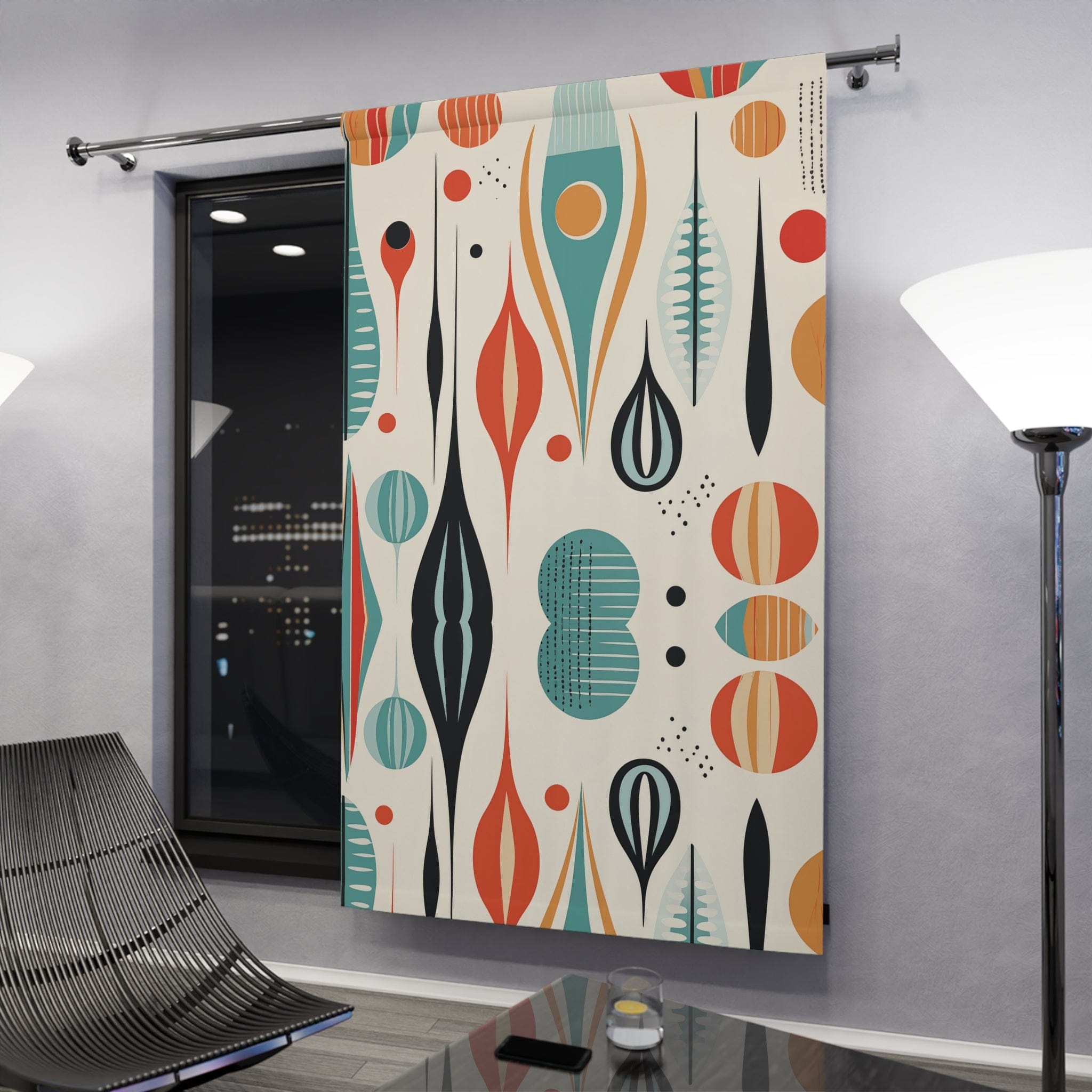 Kate McEnroe New York Mid Century Modern Retro Geometric Boho Blackout Window CurtainsWindow Curtains16490223299509802178
