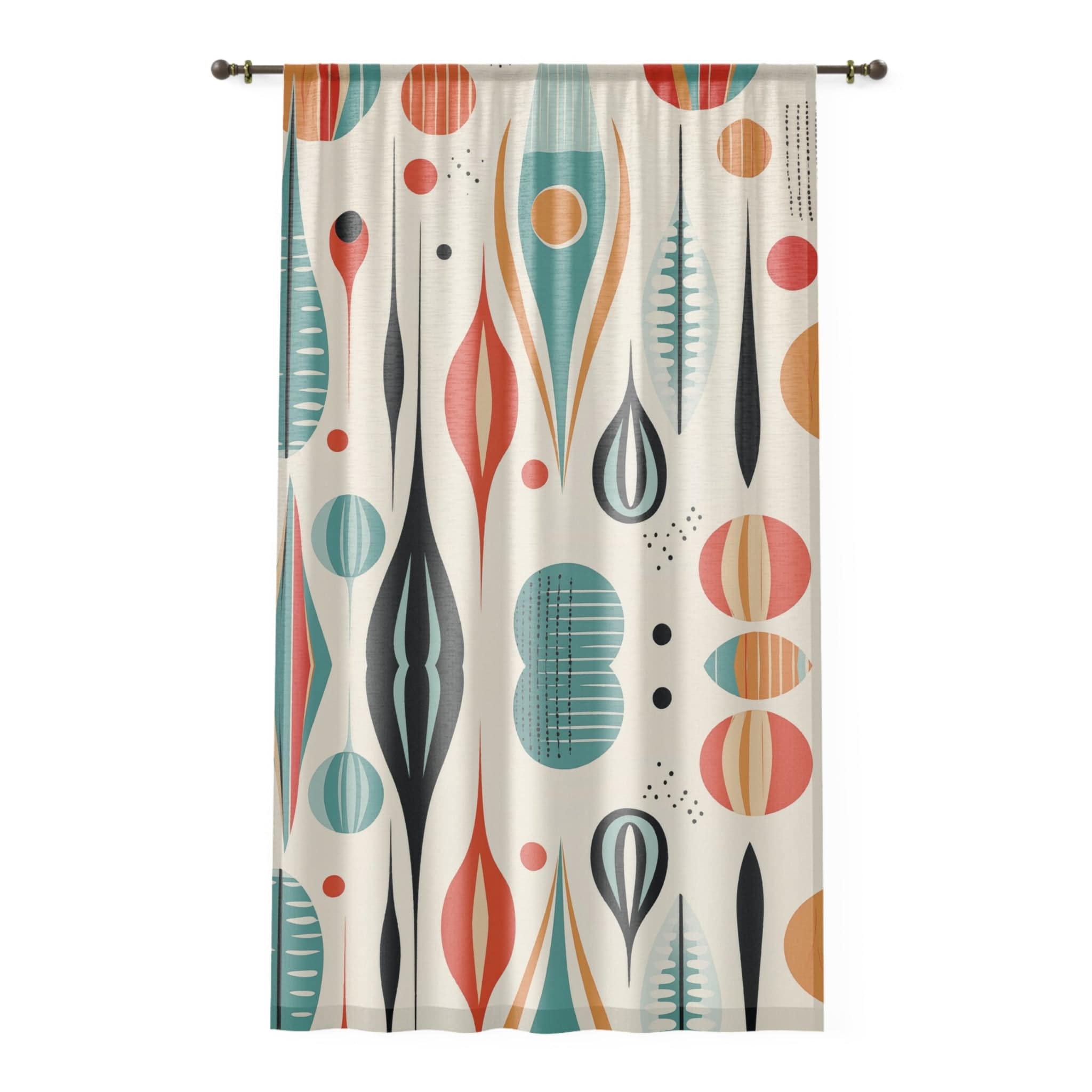 Kate McEnroe New York Mid Century Modern Retro Geometric Boho Sheer Window CurtainsWindow Curtains15653538806481345011
