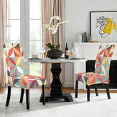 Kate McEnroe New York Mid Century Modern Retro Geometric Dining Chair CoverChair SlipcoversD3301048