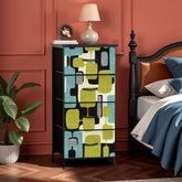 Kate McEnroe New York Mid Century Modern Retro Geometric Dresser, 50s Abstract Storage ChestDressersyIUq1uk0pM