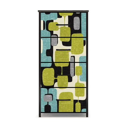 Kate McEnroe New York Mid Century Modern Retro Geometric Dresser, 50s Abstract Storage ChestDressersyIUq1uk0pM