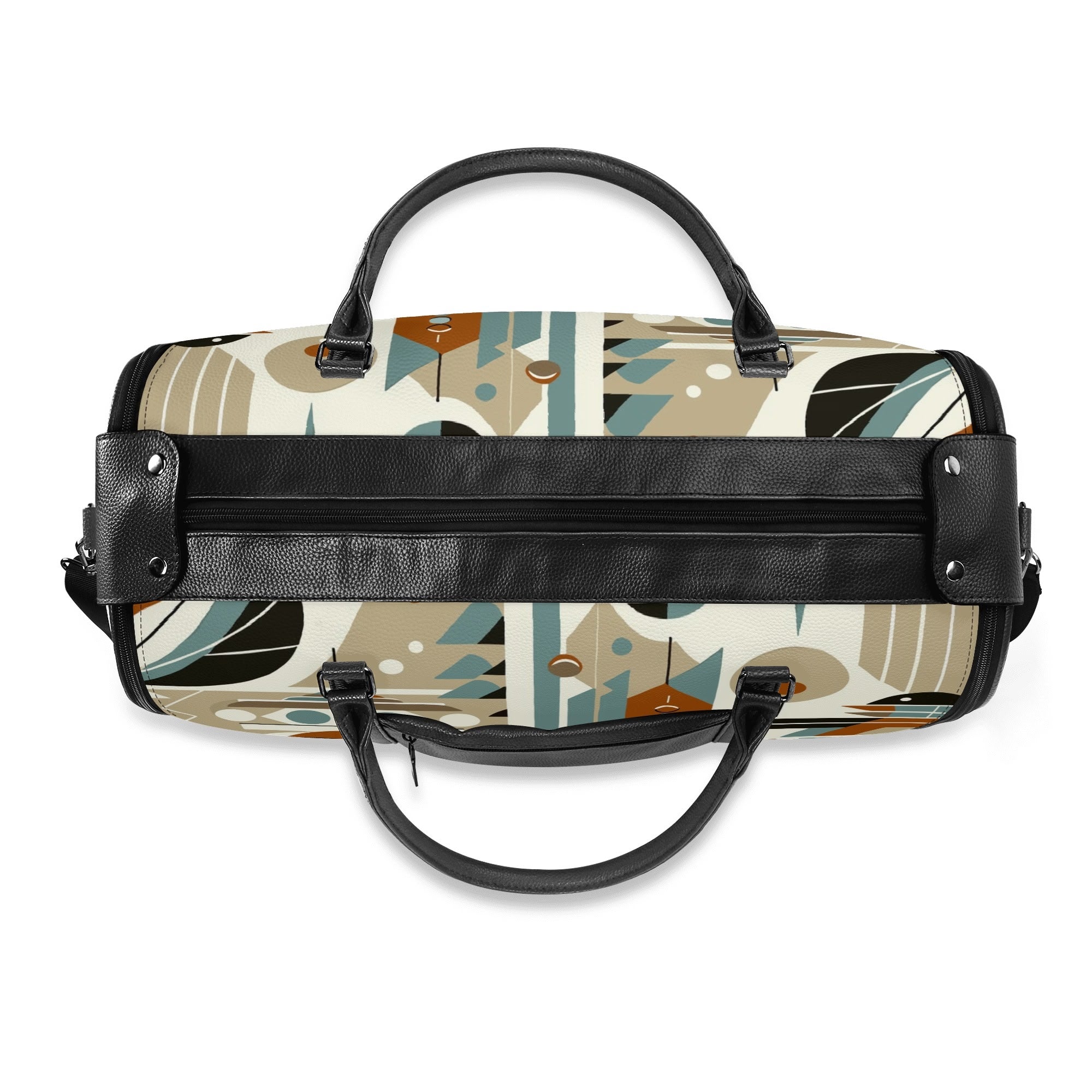 Kate McEnroe New York Mid Century Modern Retro Geometric Foldable Duffel BagDuffel BagsWQE2E05W - 2