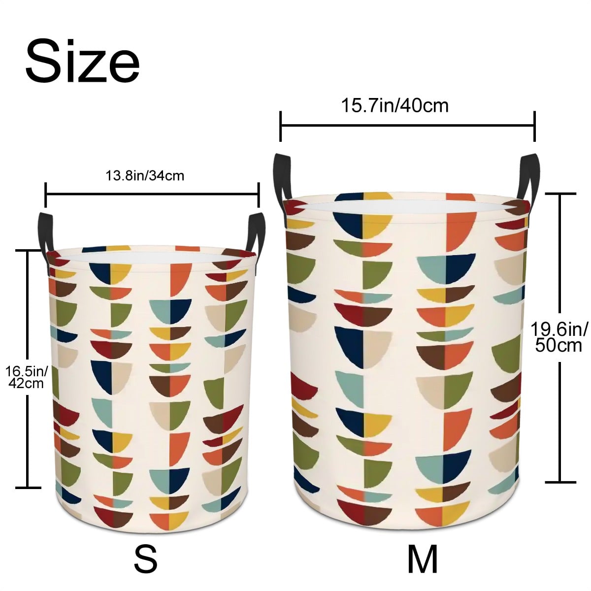 Kate McEnroe New York Mid Century Modern Retro Geometric Laundry BasketLaundry BasketsD56pGpZruq