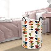 Kate McEnroe New York Mid Century Modern Retro Geometric Laundry BasketLaundry BasketsD56pGpZruq