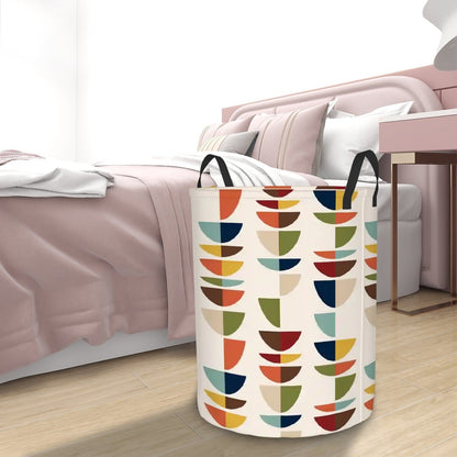Kate McEnroe New York Mid Century Modern Retro Geometric Laundry BasketLaundry BasketsD56pGpZruq