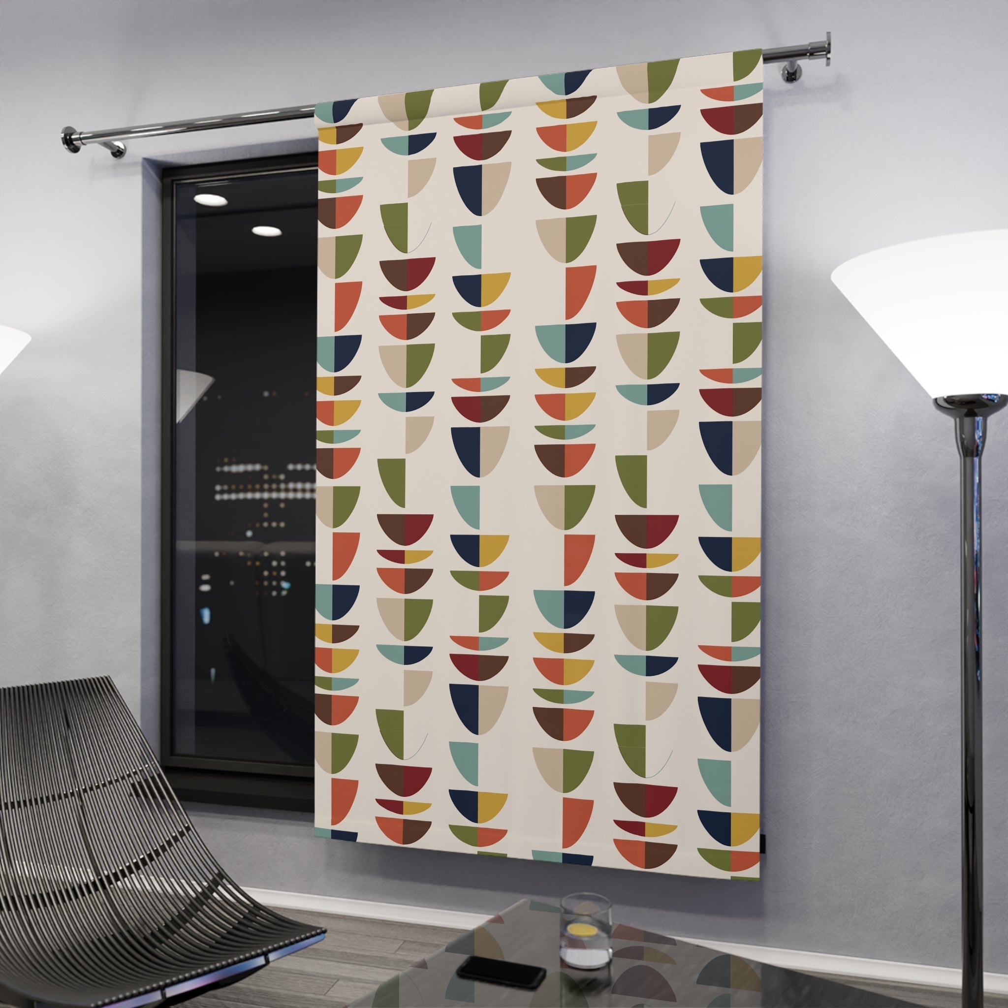 Kate McEnroe New York Mid Century Modern Retro Geometric MCM Blackout Curtain PanelWindow Curtains26834246509348245396